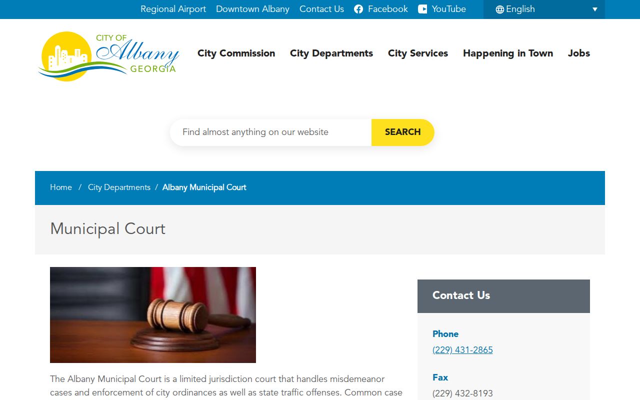 Albany court docket Municipal Court information