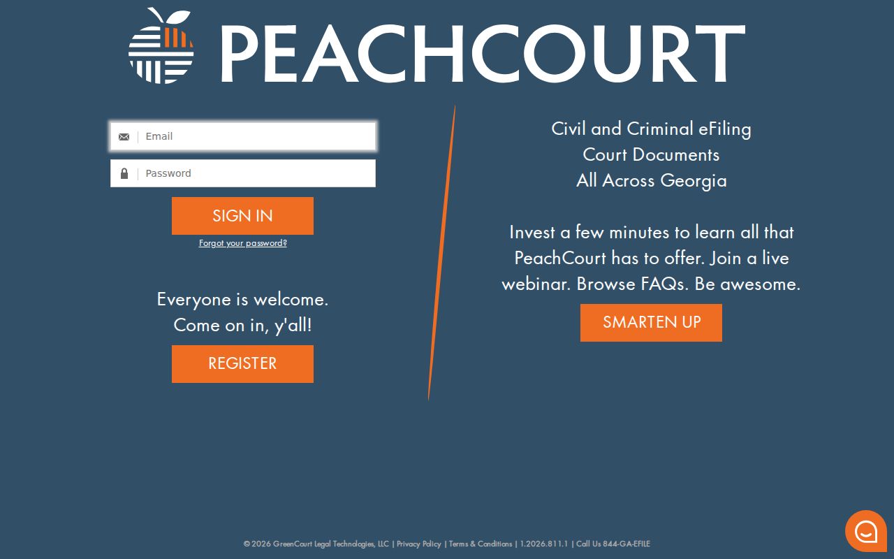 Dougherty County case search PeachCourt document access login
