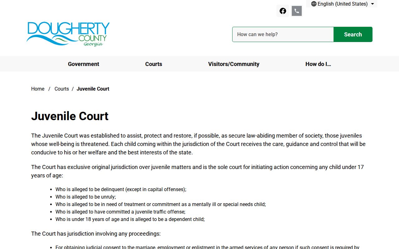 Dougherty County criminal court docket Juvenile Court access information