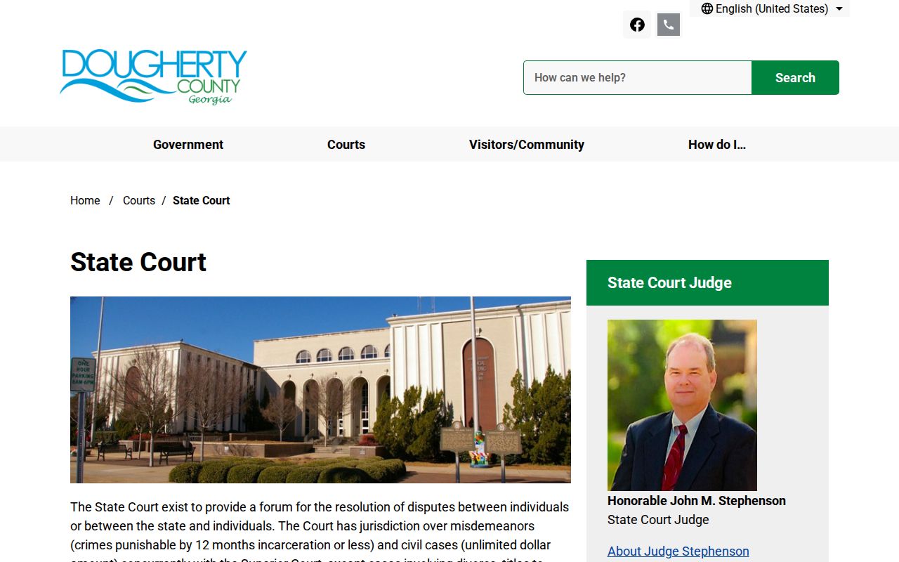 Dougherty County court docket State Court information